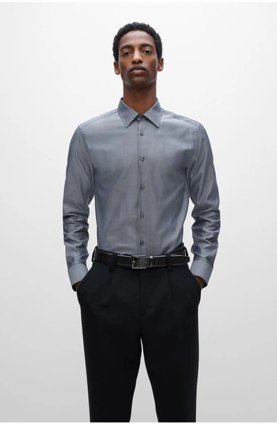 Hugo Boss Elloy Leather Belt In Black