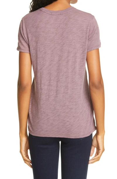Shop Atm Anthony Thomas Melillo Schoolboy Cotton Crewneck T-shirt In Grape