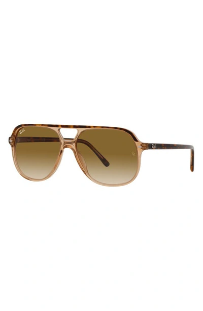 Ray Ban Bill 56mm Gradient Square Sunglasses In Transparent Brown