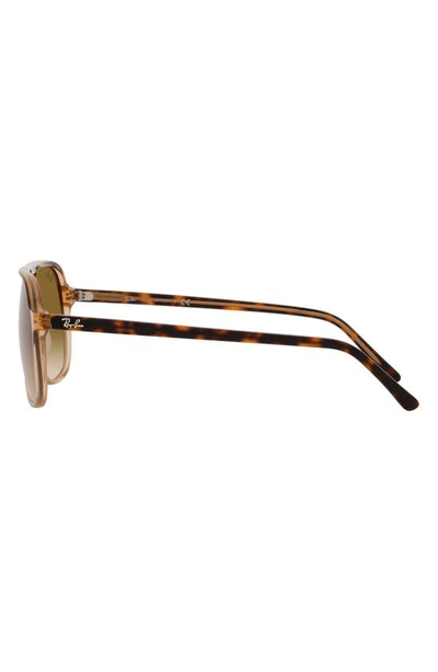Ray Ban Bill 56mm Gradient Square Sunglasses In Transparent Brown