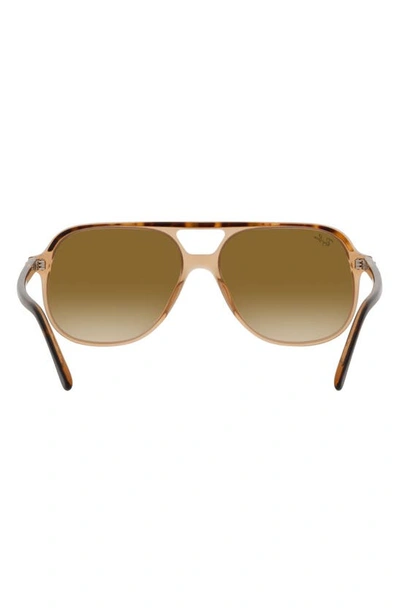 Ray Ban Bill 56mm Gradient Square Sunglasses In Transparent Brown