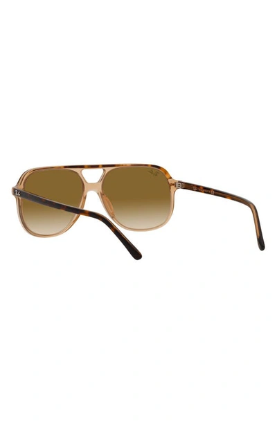 Ray Ban Bill 56mm Gradient Square Sunglasses In Transparent Brown