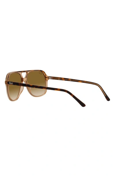 Ray Ban Bill 56mm Gradient Square Sunglasses In Transparent Brown
