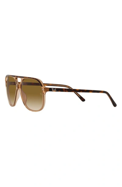 Ray Ban Bill 56mm Gradient Square Sunglasses In Transparent Brown