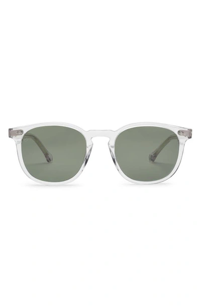 Shop Electric Oak 48mm Polarized Round Sunglasses In Crystal/ Grey Polar