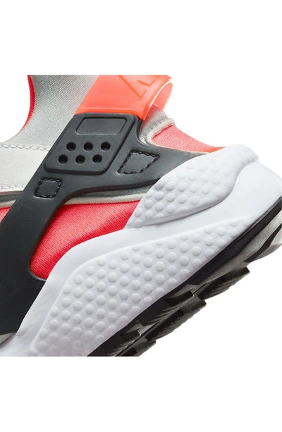 Shop Nike Air Huarache Sneaker In White/ Metallic Silver/ Red