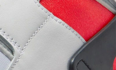 Shop Nike Air Huarache Sneaker In White/ Metallic Silver/ Red