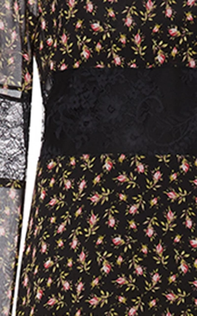 Shop Philosophy Di Lorenzo Serafini Floral Georgette Panel Gown