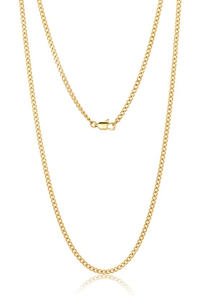Shop Adornia Water Resistant Cuban Chain Link Necklace In Yellow