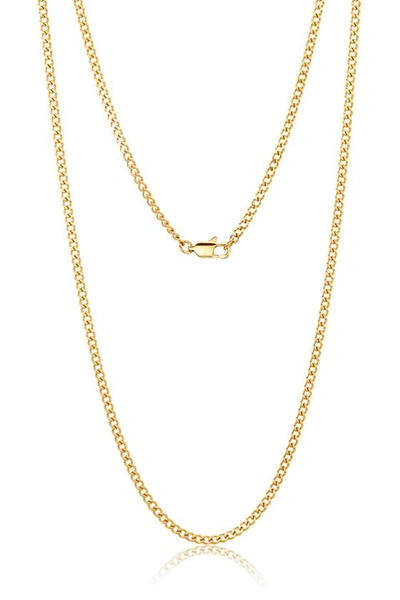 Adornia Water Resistant Cuban Chain Link Necklace In Yellow