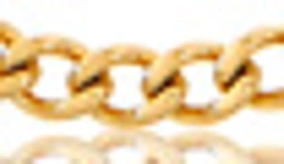 Adornia Water Resistant Cuban Chain Link Necklace In Yellow