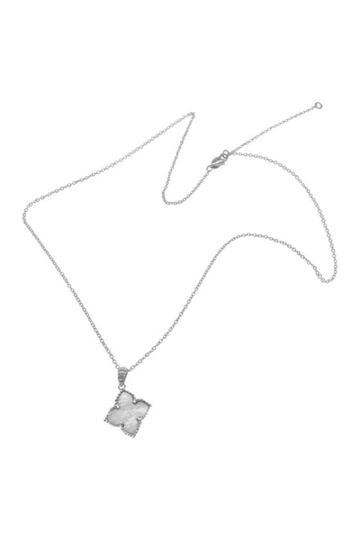 Adornia Flower Mother Of Pearl Necklace In White