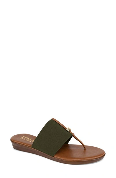 Shop Italian Shoemakers Afia Top Strap Wedge Sandal In Olive