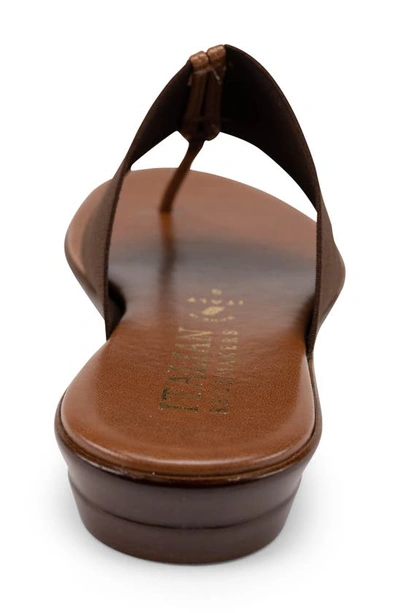 Shop Italian Shoemakers Afia Top Strap Wedge Sandal In Tobacco