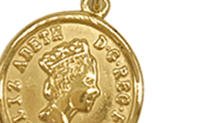 Adornia Water Resistant Mixed Chain Coin Necklace In Yellow