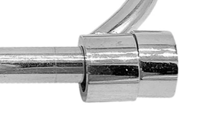 Adornia 14k Gold-plated Screw Closure Bangle Bracelet In Silver