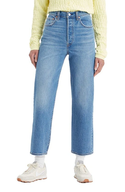 Shop Levi's Ribcage High Waist Ankle Straight Leg Jeans In Dance Around