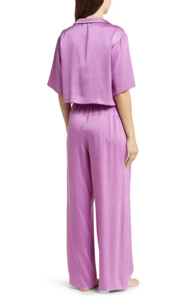 Shop Lunya High Waist Washable Silk Pajamas In Atmospheric Fuchsia