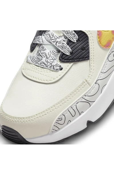 Shop Nike Kids' Air Max 90 Ltr Sneaker In Sail/ Multi/ Iron/ Cactus