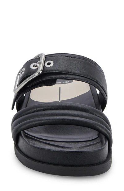 Shop Dolce Vita Shaila Platform Slide Sandal In Black Leather