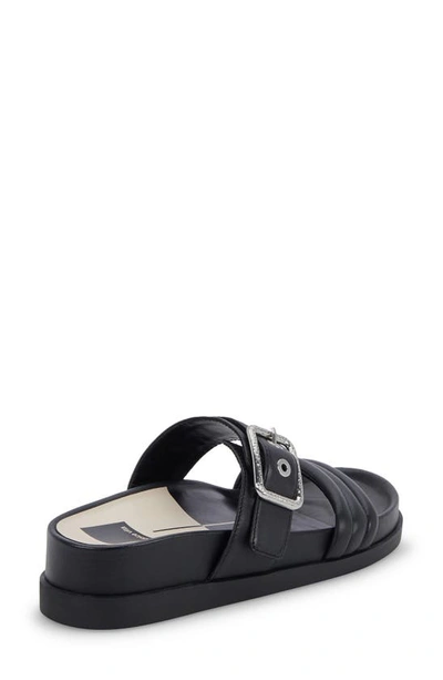 Shop Dolce Vita Shaila Platform Slide Sandal In Black Leather