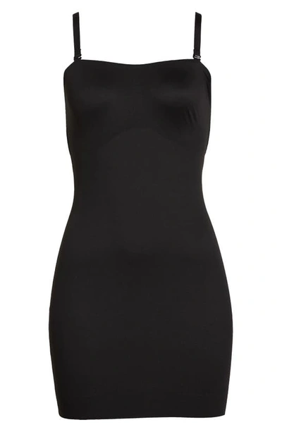 Shop Tc Sleek Essentails Convertible Strap Shaper Slipdress In Black