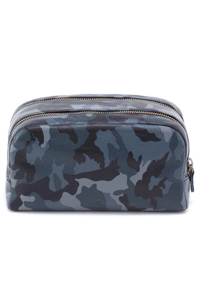 Shop Hobo Leather Travel Kit In Blue Camo