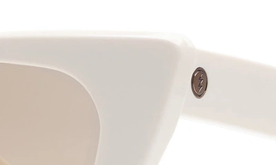 Shop Electric Noli 50mm Cat Eye Sunglasses In Ivory/ Amber