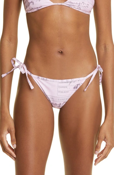 Shop Paloma Wool Pitstop Side Tie Bikini Bottoms In Pink