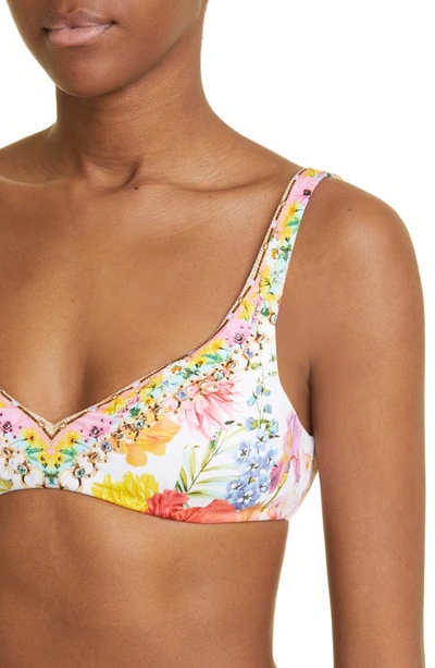 Shop Camilla Sunlight Symphony Floral Crystal Embellished Bralette Bikini Top