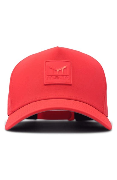Shop Melin Odyssey Stacked Hydro Performance Snapback Hat In Infrared