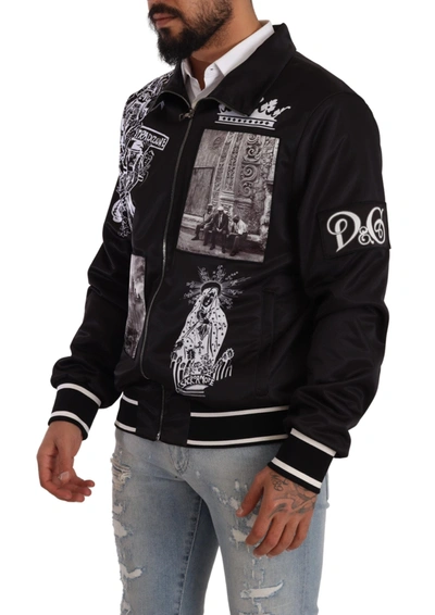 Shop Dolce & Gabbana Stunning Superstizione Zip Men's Sweater In Black