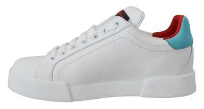 Shop Dolce & Gabbana White Leather Sneaker Portofino Logo Heart Women's Shoes
