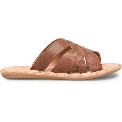 Shop B.o.c. Mona Womens Faux Leather Strappy Slide Sandals In Brown