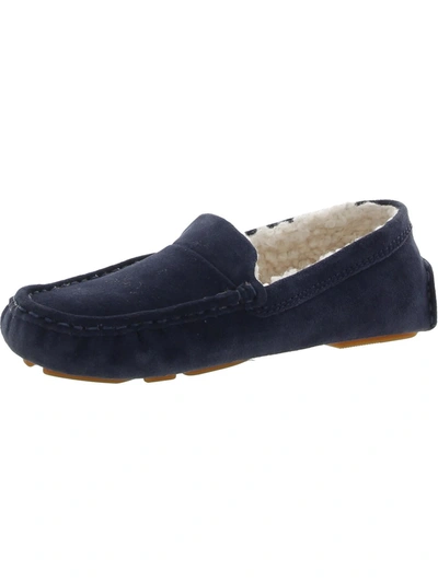 Shop Gentle Souls By Kenneth Cole Mina Driver Cozy Womens Flat Slip On Loafers In Blue