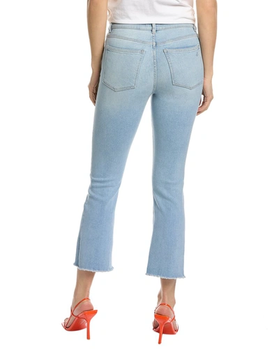 Dl1961 Bridget Boot High-rise Instasculpt Baby Blue Raw Ankle Cut Jean In Blue