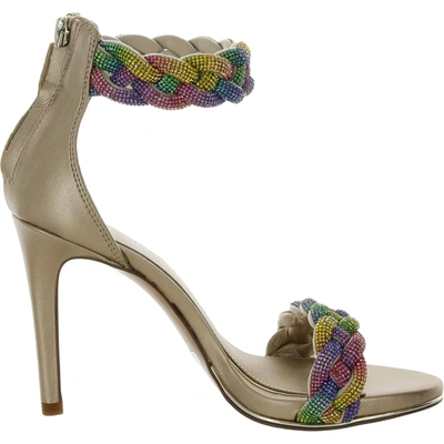 Shop Kenneth Cole New York Womens Jeweled Braided Ankle Strap In Multi