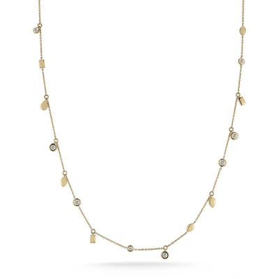 Shop Dana Rebecca Designs Multishape Charm Necklace In Yellow Gold