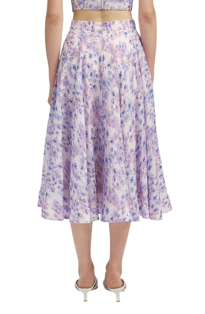 Shop Bardot Mirabelle Floral Print Skirt In Lilac Floral
