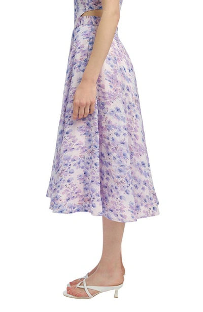 Shop Bardot Mirabelle Floral Print Skirt In Lilac Floral