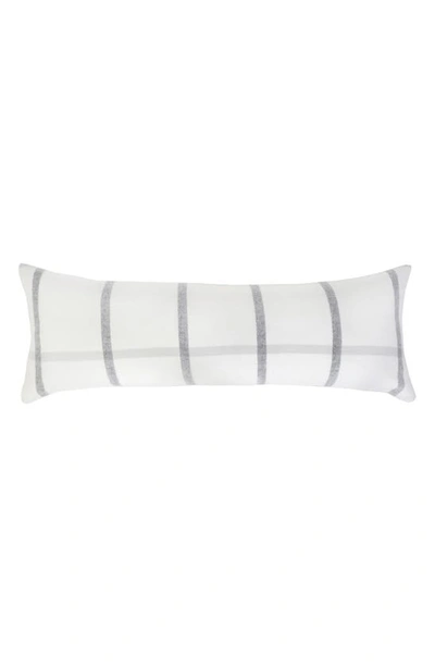 Pom Pom At Home Copenhagen Windowpane Check Cotton Accent Pillow In White/grey