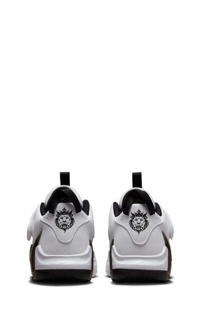 Shop Nike Kids' Lebron Witness 7 Basketball Shoe In White/ Silver/ Black/ Black