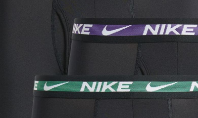 Shop Nike 3-pack Dri-fit Ultra Stretch Micro Boxer Briefs In Black Multi