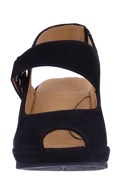 L'amour Des Pieds Asymmetric Peep Toe Pump In Black