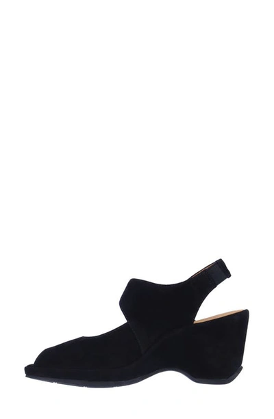 L'amour Des Pieds Asymmetric Peep Toe Pump In Black