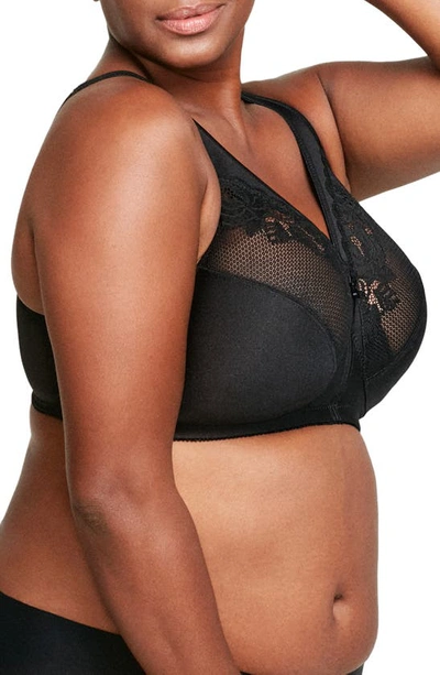 Glamorise Plus Size Full Figure Magiclift Minimizer Wirefree Bra In Black