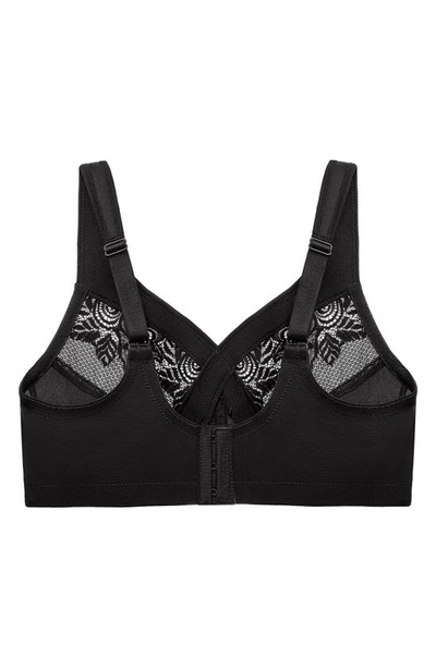Glamorise Plus Size Full Figure Magiclift Minimizer Wirefree Bra In Black