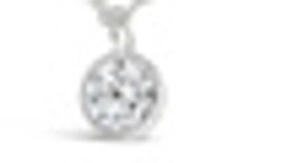 Shop Sterling Forever Black Enamel & Cubic Zirconia Charm Necklace In Silver - Black