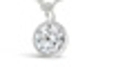 Sterling Forever Dnu 0 Units Sold  Silver Cz & Enamel Charm Necklace In Silver - Black