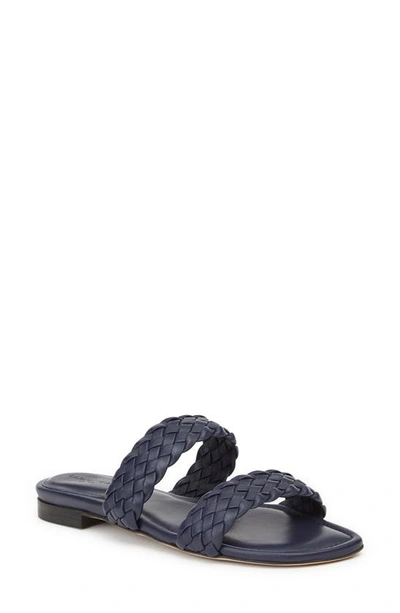 Shop Lafayette 148 Double Band Braided Sandal In Ink